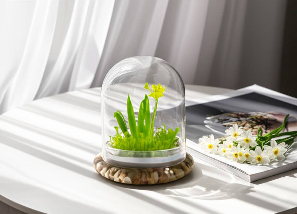 bloomify - Wholesale Live Plant - Everlasting Orchid Terrarium with Sundew Moss - Psygmorchis Pusilla – Self growing, Maintenance free, Unique Gift.2
