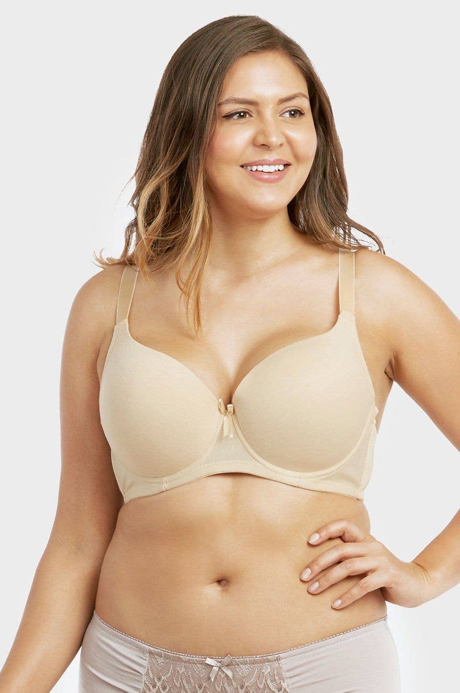 Lingerie Mart - Wholesale Bra - Women's - Sofra Ladies Full Cup Plain Cotton D Cup Bra BR4207PD5