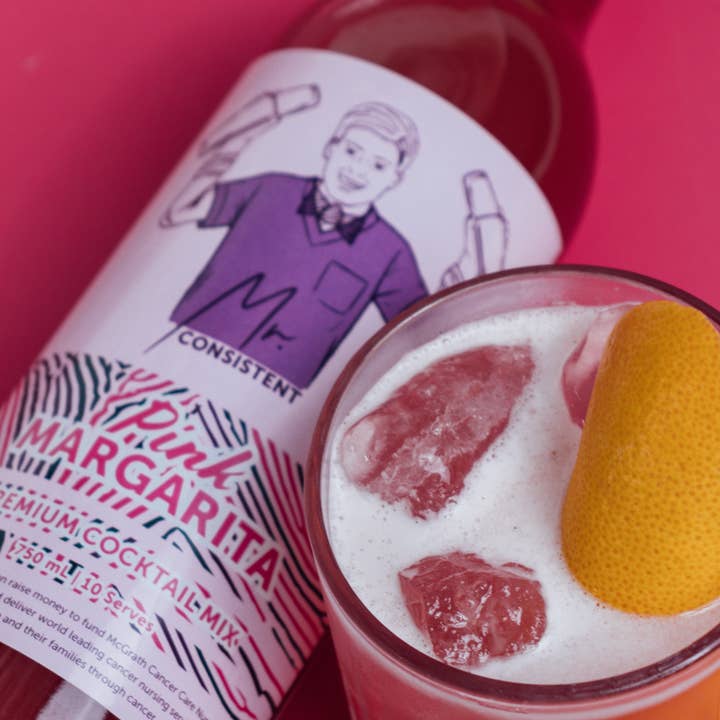 Mr. Consistent - Wholesale Cocktail mix/syrup - Pink Margarita Mixer 750 mL - 10 Serves 4
