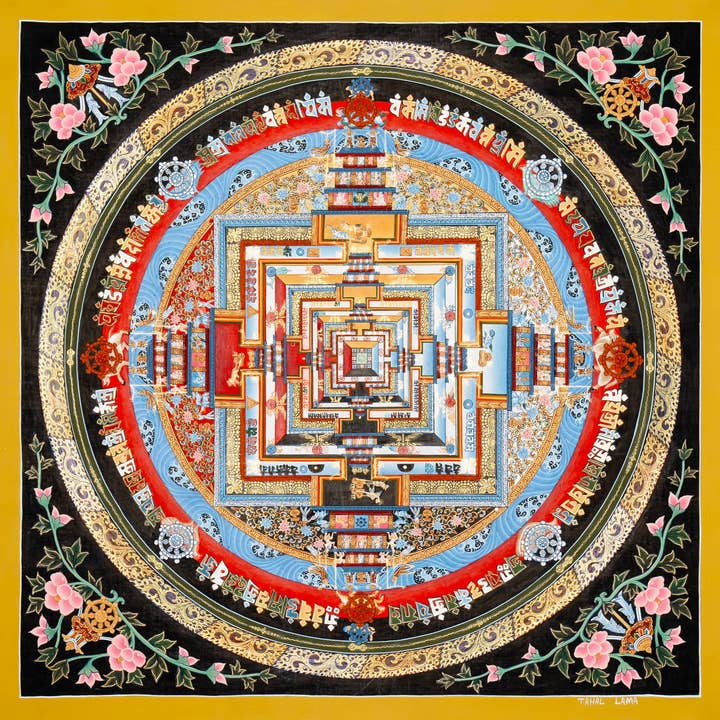 Kalachakra Mandala Thangka - Hellig Tid og Rum for engroshandel hos Boudha Stupa Thanka Centre