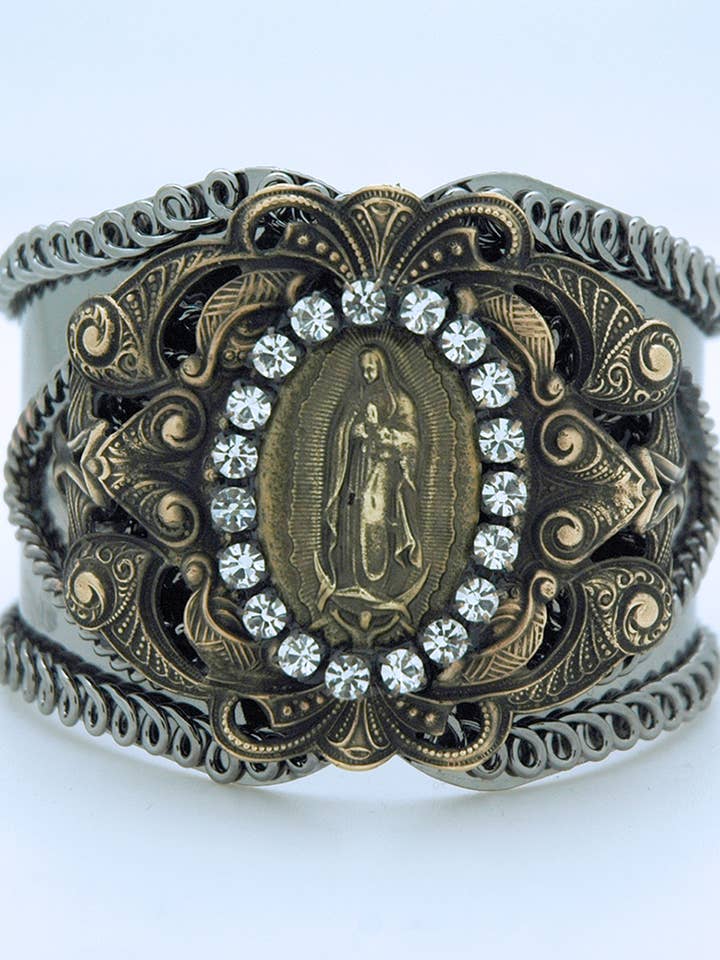 VCB36GD - Vintage \Gunmetal Gold Cuff Bracelet for wholesale by Contreras Designs