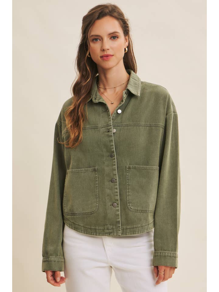 in february - Wholesale Jacket - Women's - ONE OF A KIND WASHED COTTON TWILL UTILITY OVERSIZED JACKET14