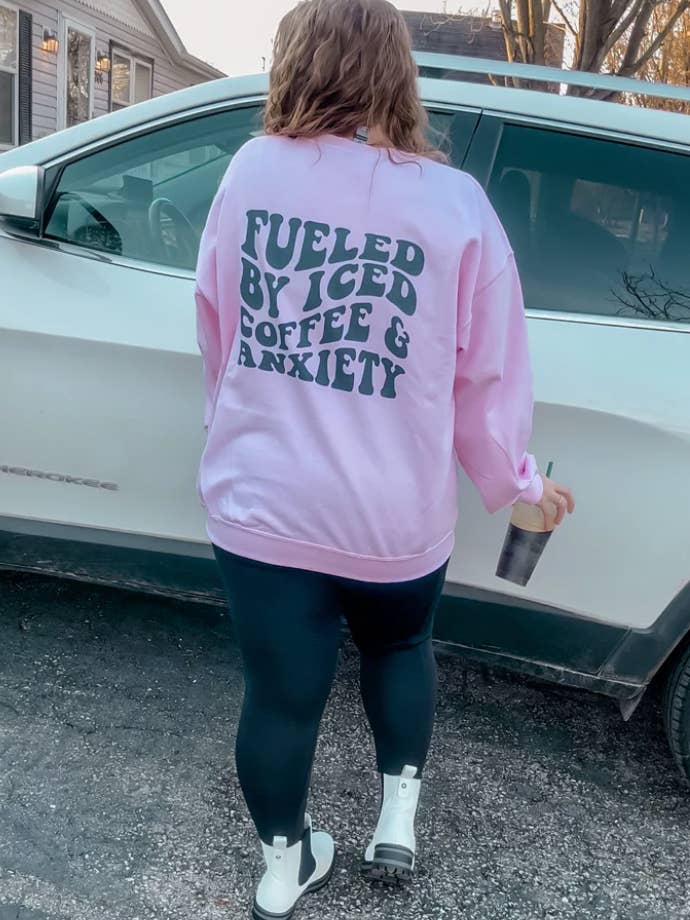 Fueled by Iced Coffee & Anxiety for wholesale by SC Designz