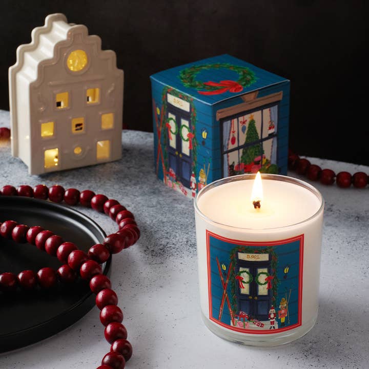Home for the Holidays Roland Pine Single-Wick Candle for wholesale by Soap & Paper Factory