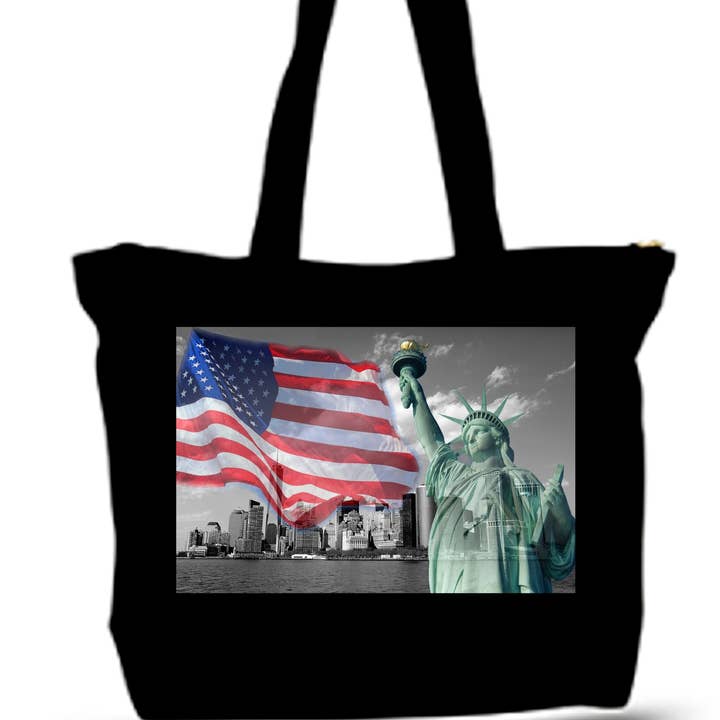New York City Tribute Large Tote Grocery & Stuff Bag for wholesale by BMS BIZ