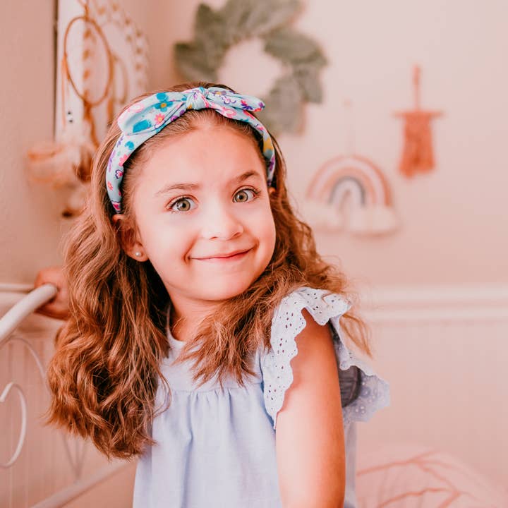Frog Sac - Wholesale Fashion Headband - Kids - Silky Knotted Rabbit Ear Bow Headband