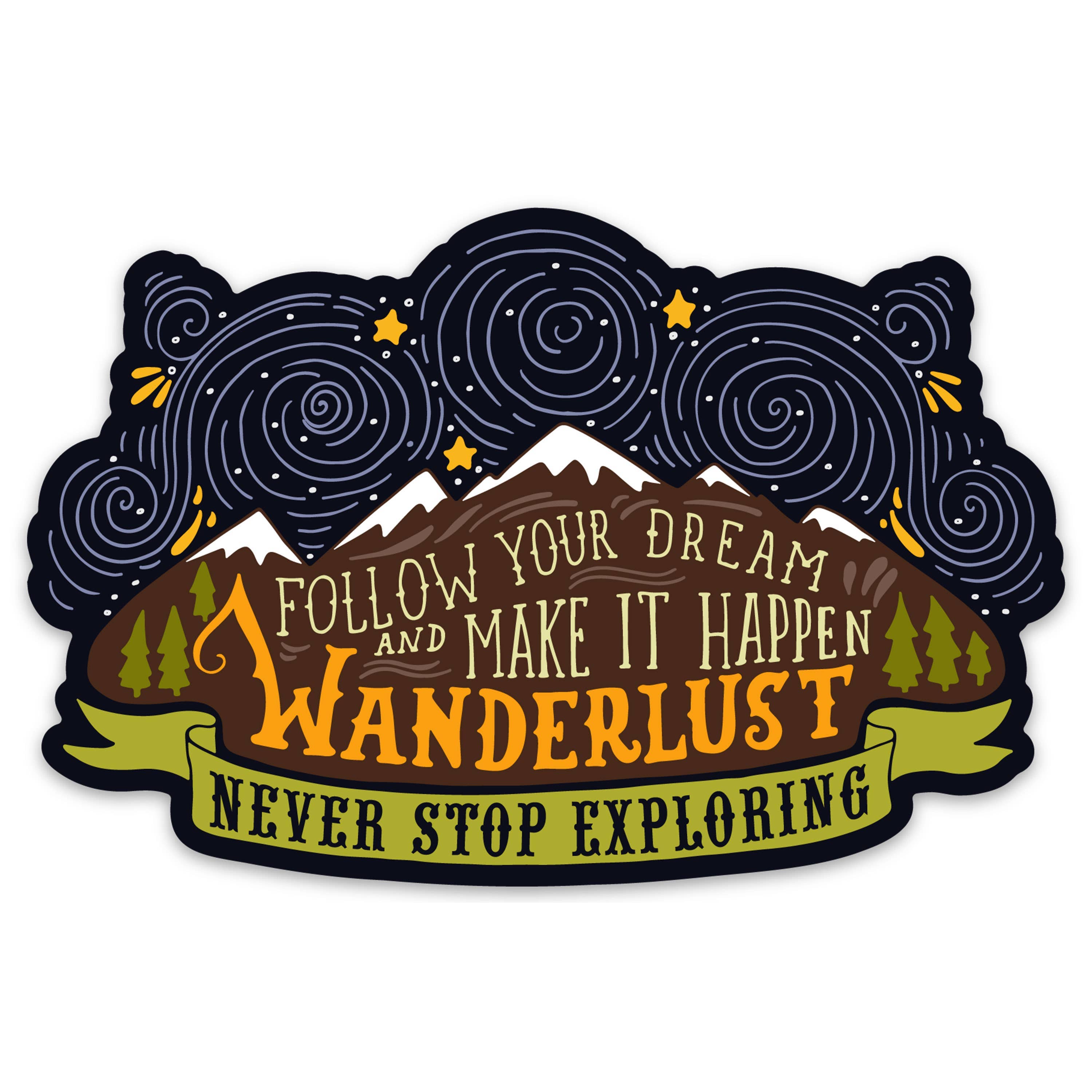 Bloom & Wander - Wholesale Sticker - Wanderlust Stickers | Never Stop Exploring Quote | Outdoor1