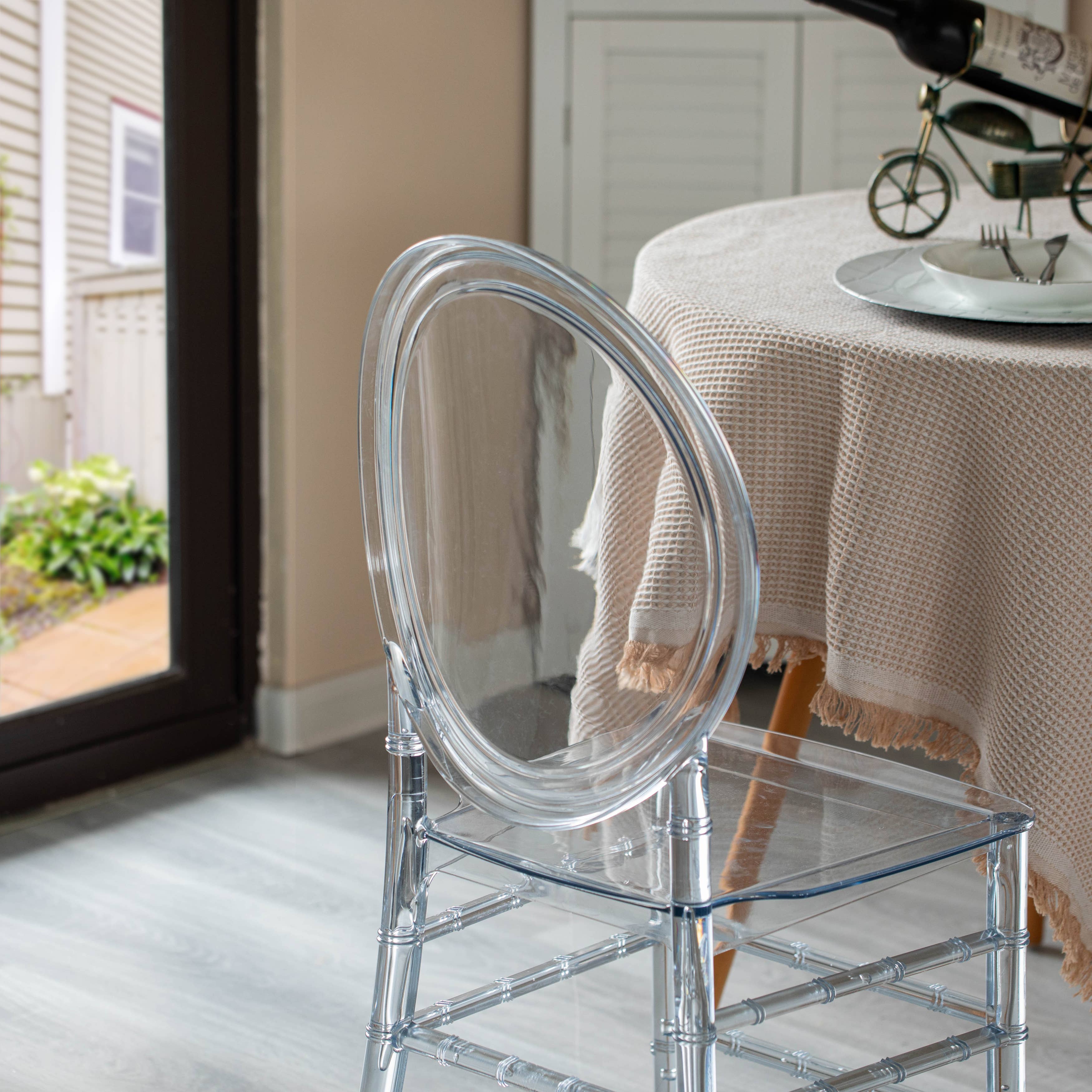 Quickway Imports - Wholesale Chair - Modern Florence Stackable Crystal Ice Chair, Acrylic Seating3