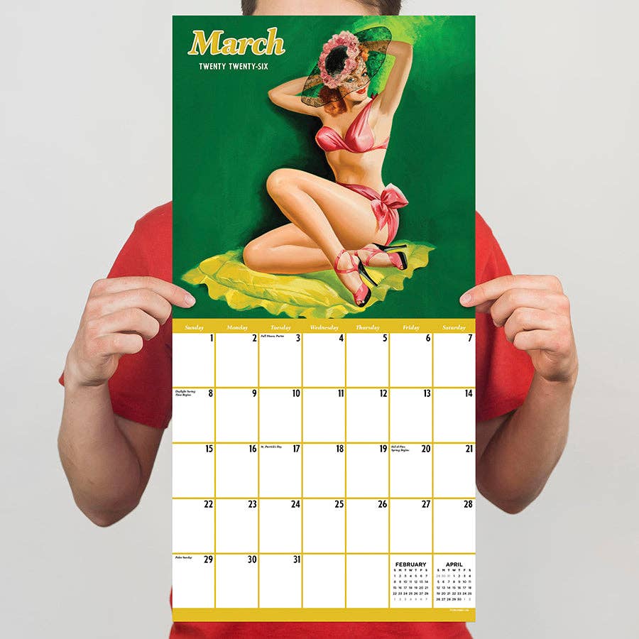 TF Publishing - Paper Goods - Wholesale Calendar - 2026 PinUps Wall Calendar1