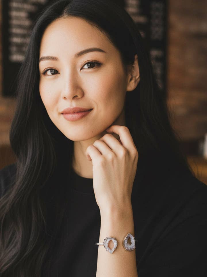 Split Stone Cuff for wholesale by jools & joplin