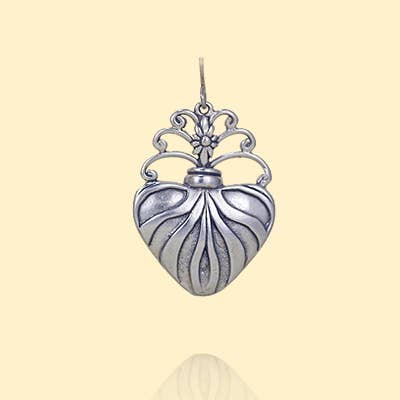 Sacred Heart Sterling Earrings for wholesale by Moosepablos, Inc.