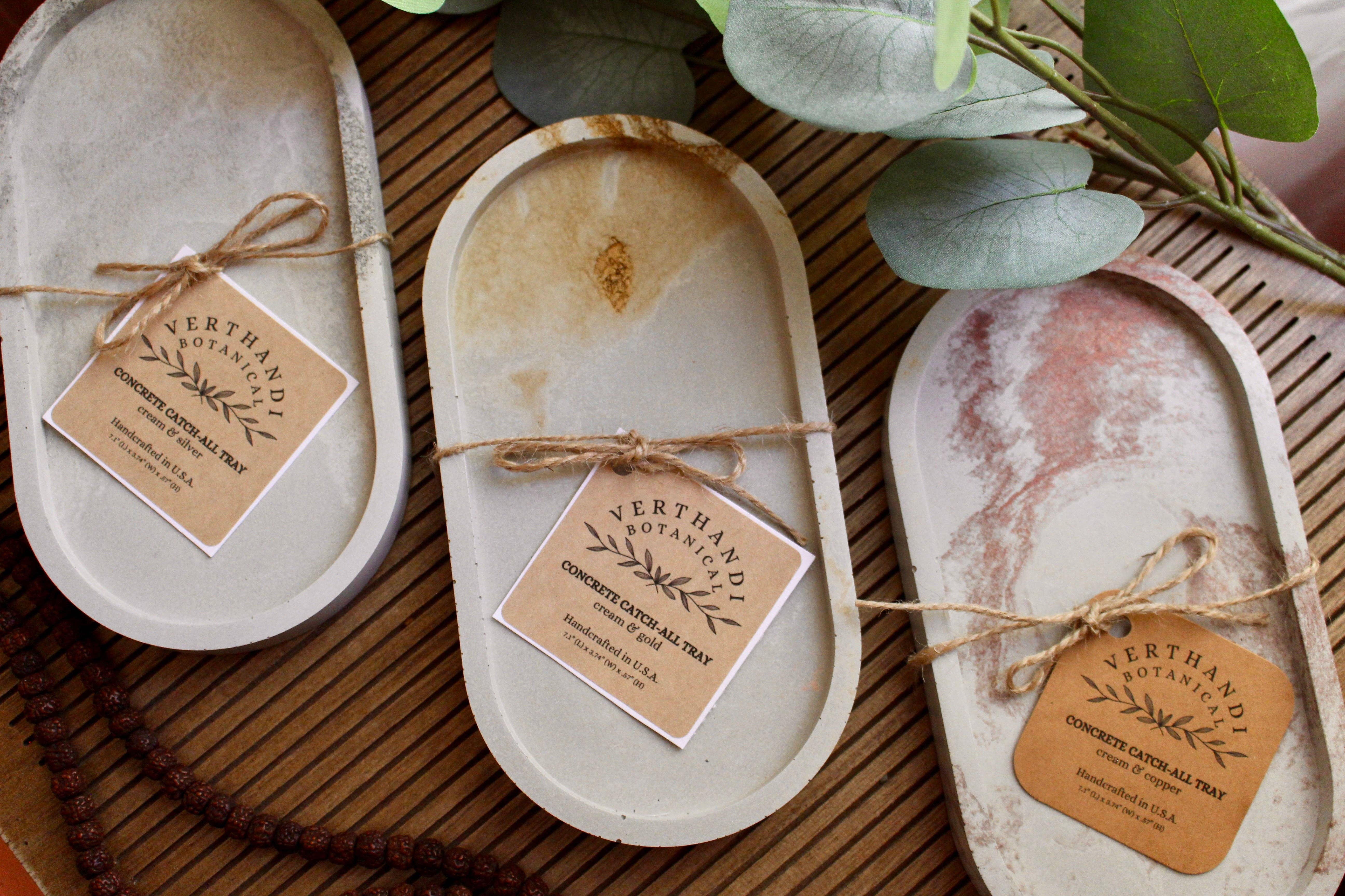 Verthandi Botanical - Wholesale Decorative Tray - CONCRETE OVAL TRAY7