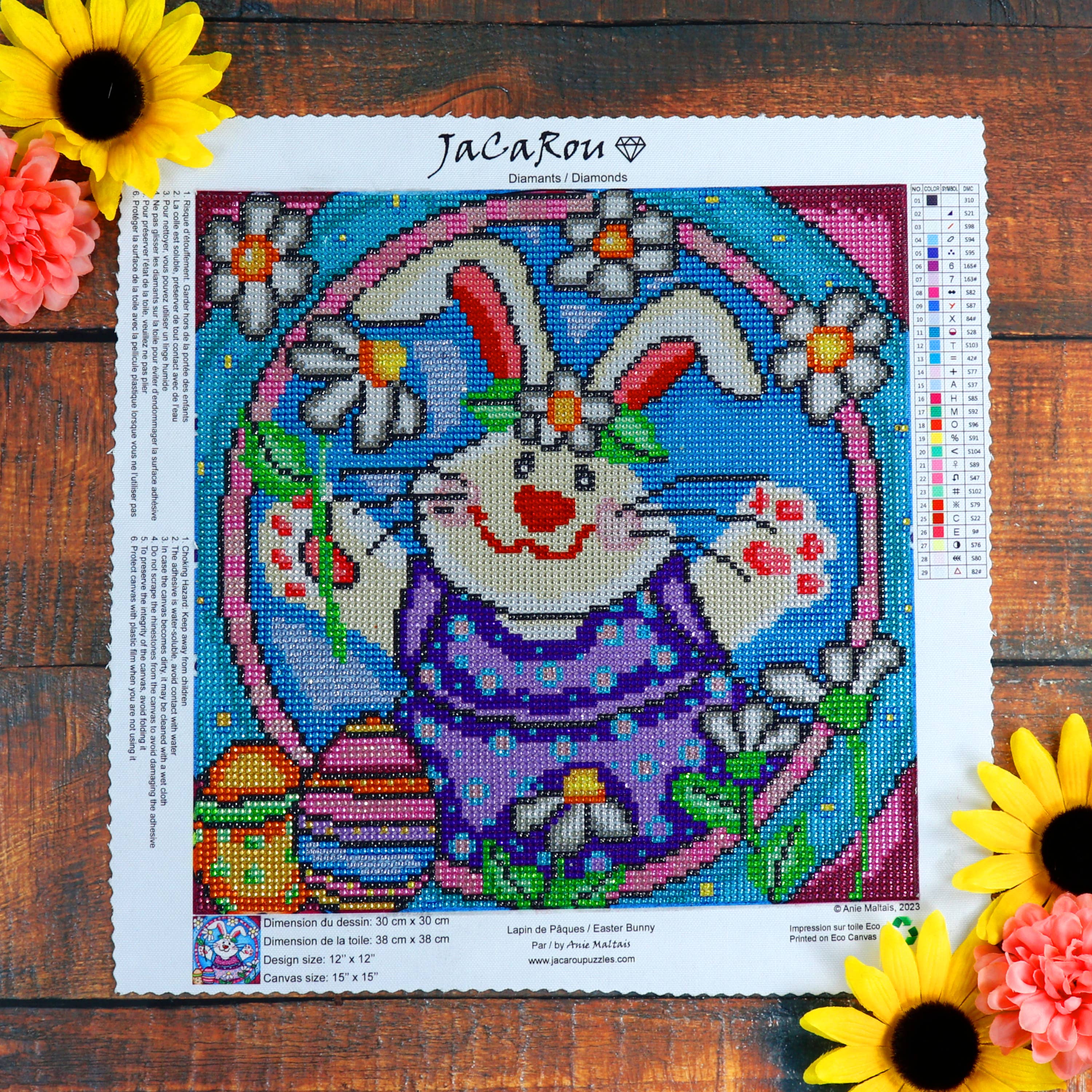JaCaRou Puzzles Inc. - Wholesale DIY Craft Kit - Spring Bunny Diamond painting Art kit1