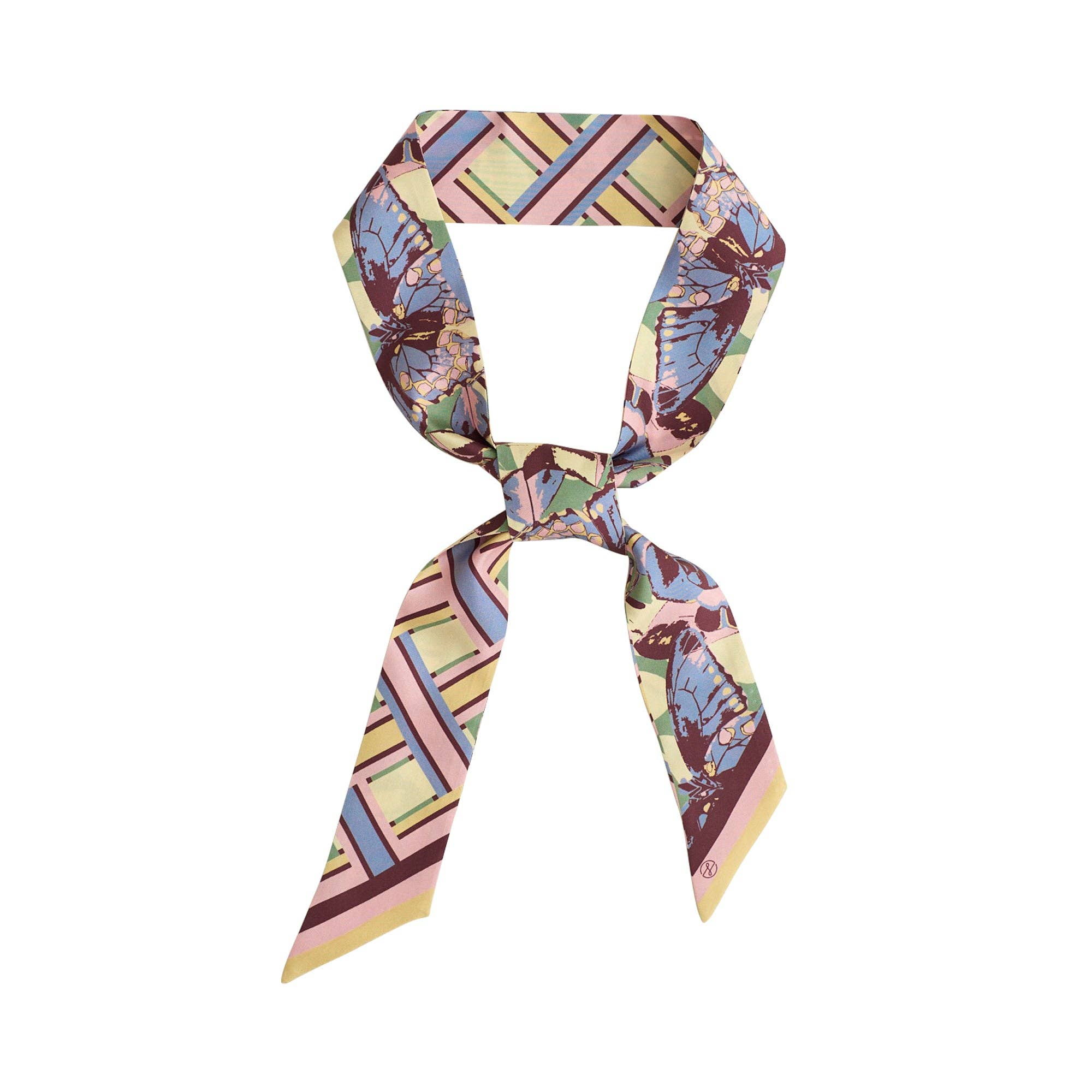 Lost Pattern x Leatherology Silk Twilly Scarf - Pastel for wholesale on Faire0
