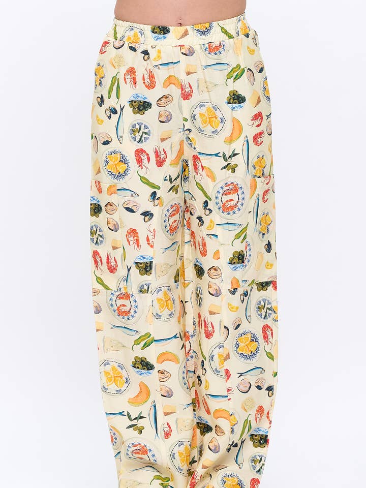 MEDITERRANE DELIGHTS PRINT CARGOBROEK voor wholesale door SM WARDROBE