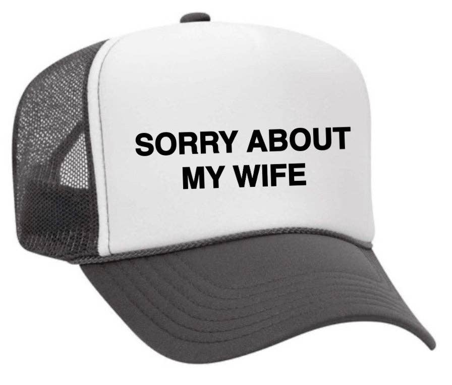 Inappropriate Trucker Hats – boné - Unissexo por atacado – Desculpe, sobre o Chapéu My Wife Trucker24