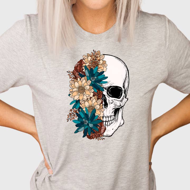 Skalle blommig skjorta för wholesale av Bella Bean Studios