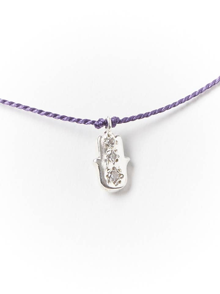 Jivala Hamsa Necklace - Sterling Silver Charm for wholesale by Matr Boomie Fair Trade