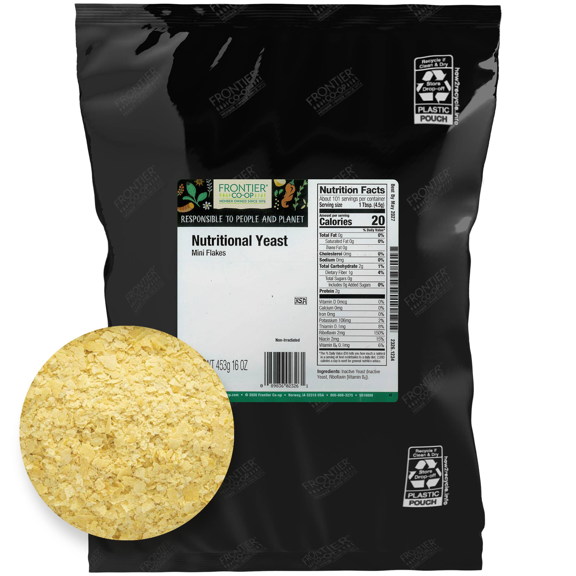 Frontier Co-op - Wholesale Protein/Superfood Powder - Nutritional Yeast Mini Flakes (Non-Dairy Cheese Substitute)1