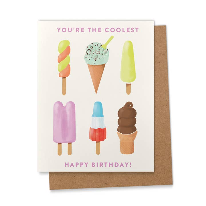 Ana Peake - Wholesale Birthday Card - Summer Ice Cream Birthday Greeting Card