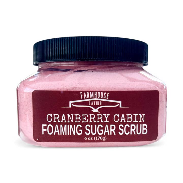 Cranberry Cabin - Foaming Sugar Scrub for wholesale by Farmhouse Lather