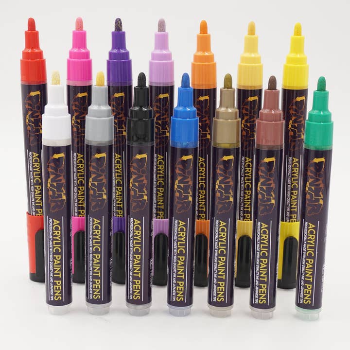 Pintar Art Supply - Wholesale Marker - Pintar Acrylic Paint Markers - 14 Pack With 5 mm Tips