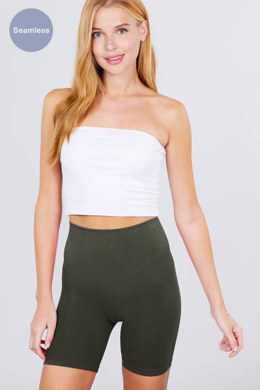 Active Basic | Active USA - Wholesale Korte sportbroek - Dames - Naadloze korte legging met tailleband15