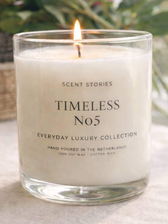 Zeitlose No5 Sojakerze – Handgefertigt 250g - Alltäglicher Luxus für den Großhandel von SCENT STORIES by Joanna