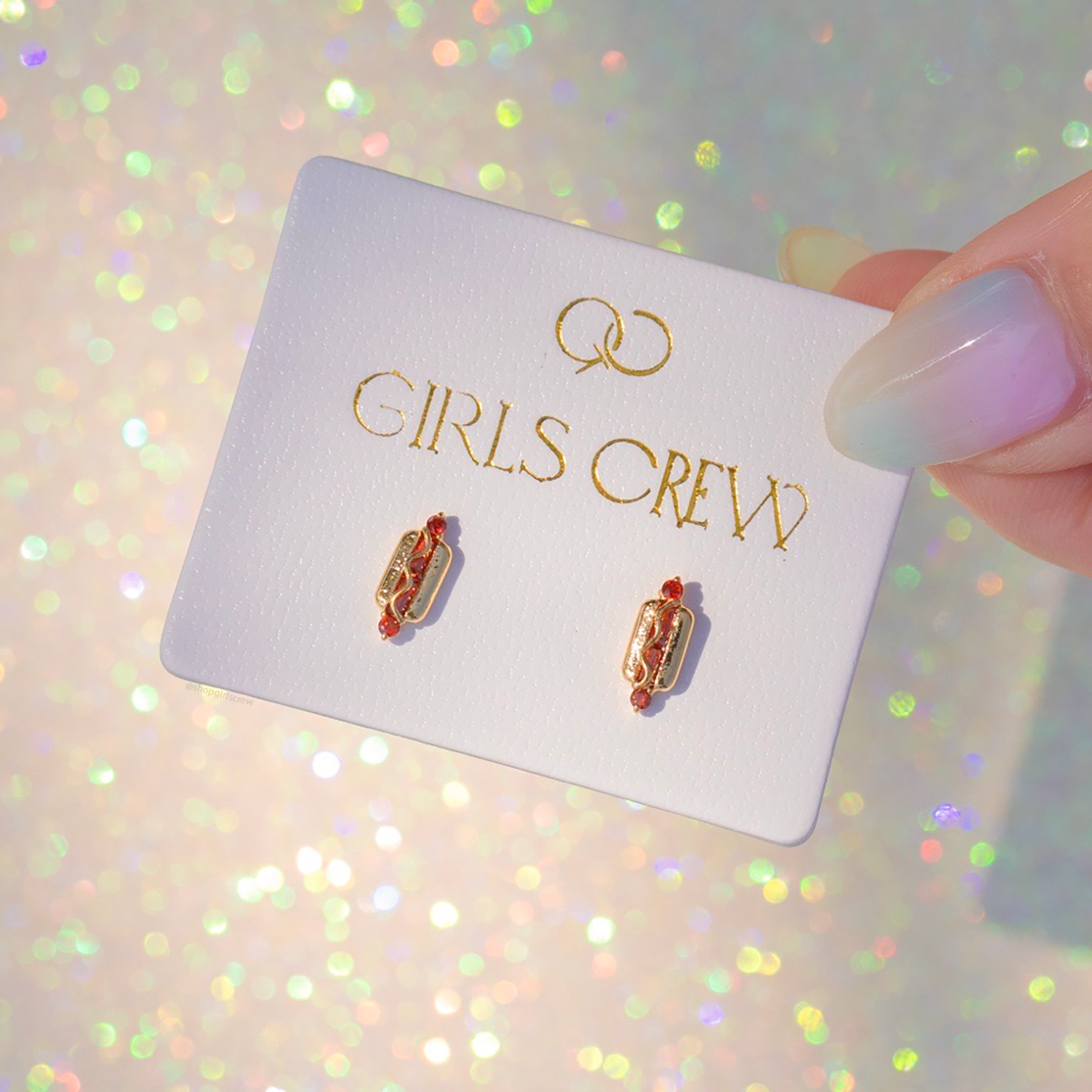 Girls Crew - Wholesale Stud/Post Earrings - Hot Dog Studs8