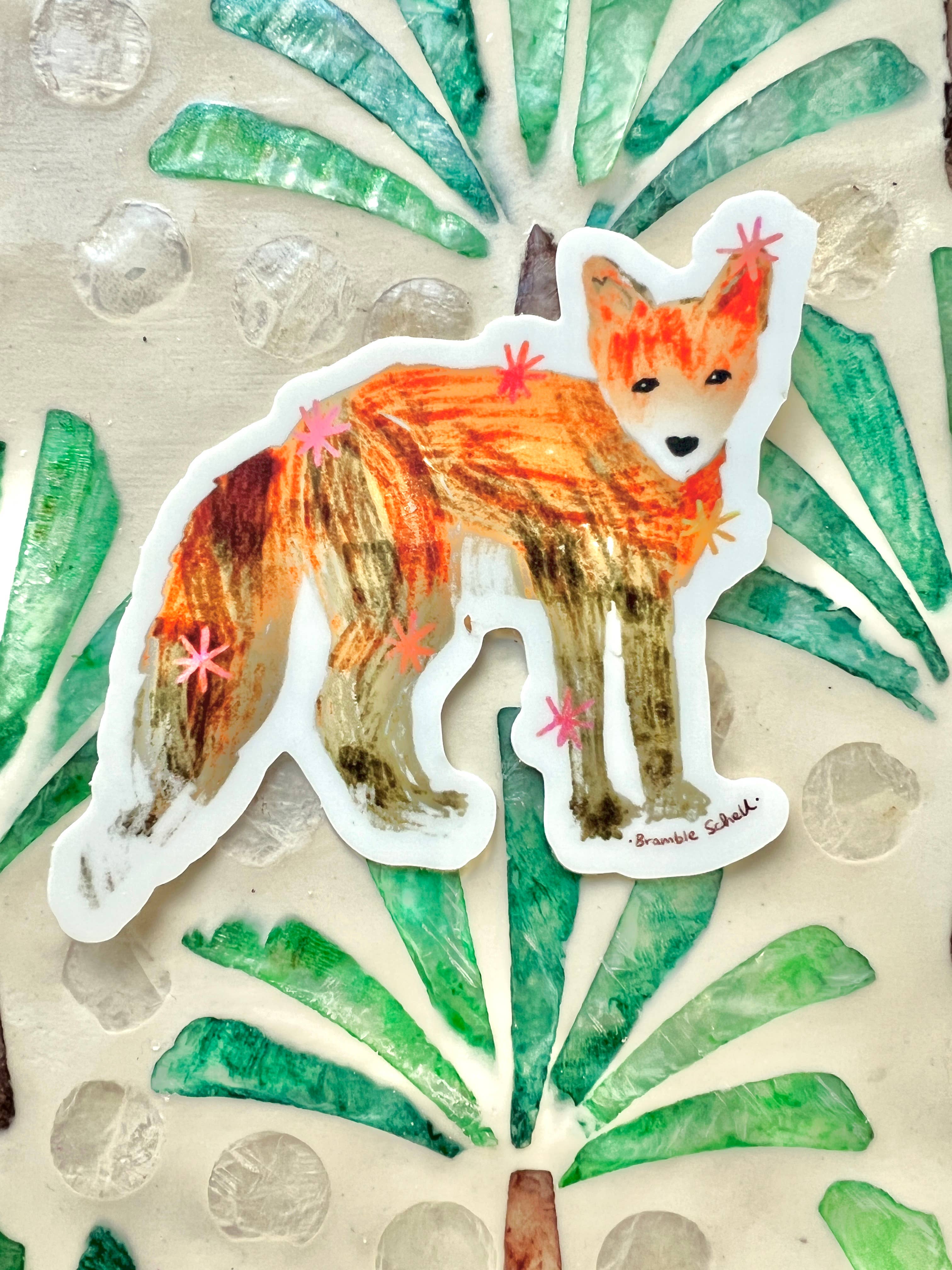 Bramble Schell Studio - Wholesale Sticker - Orange Fox Vinyl Sticker3