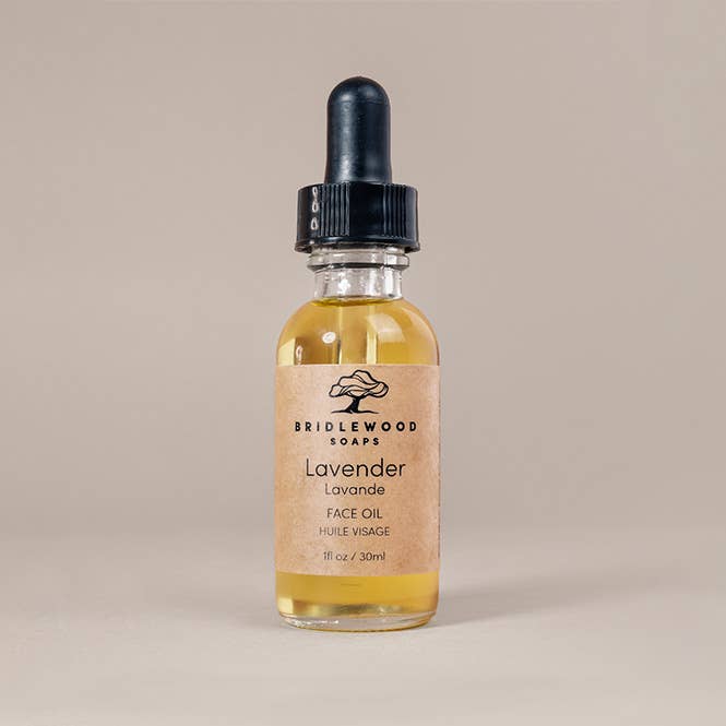 Lavender Face Oil for wholesale by Bridlewood Soaps