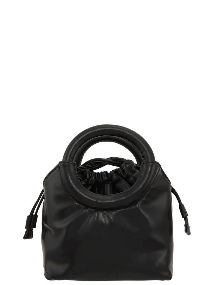 Pocket Round Handle Pu Leather Bag for wholesale by Shop Neighbors