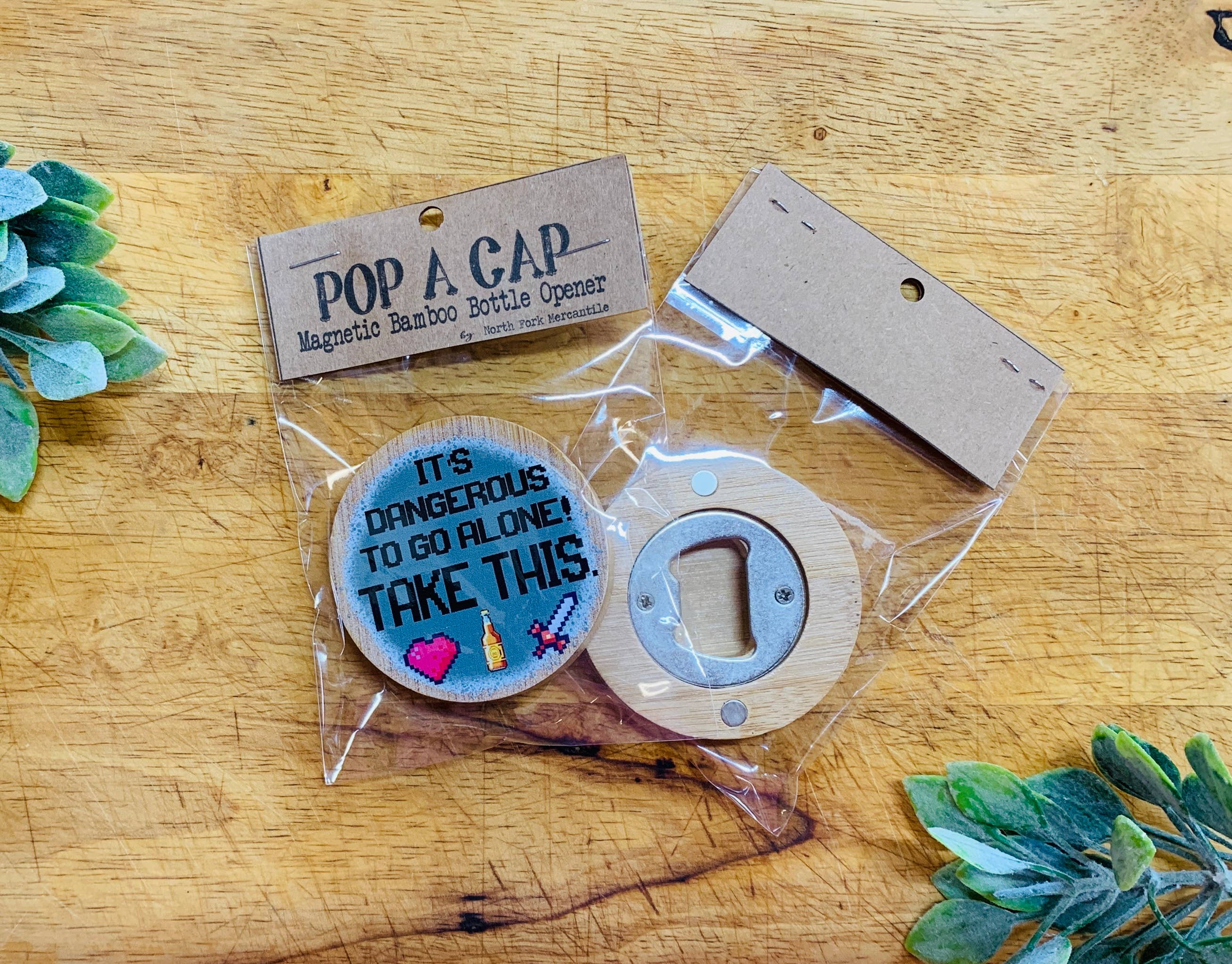 North Fork Mercantile - Vente Ouvre-bouteille/tire-bouchon - Décapsuleur magnétique, Cadeau de bière, Distillerie, Vignoble, Bar2