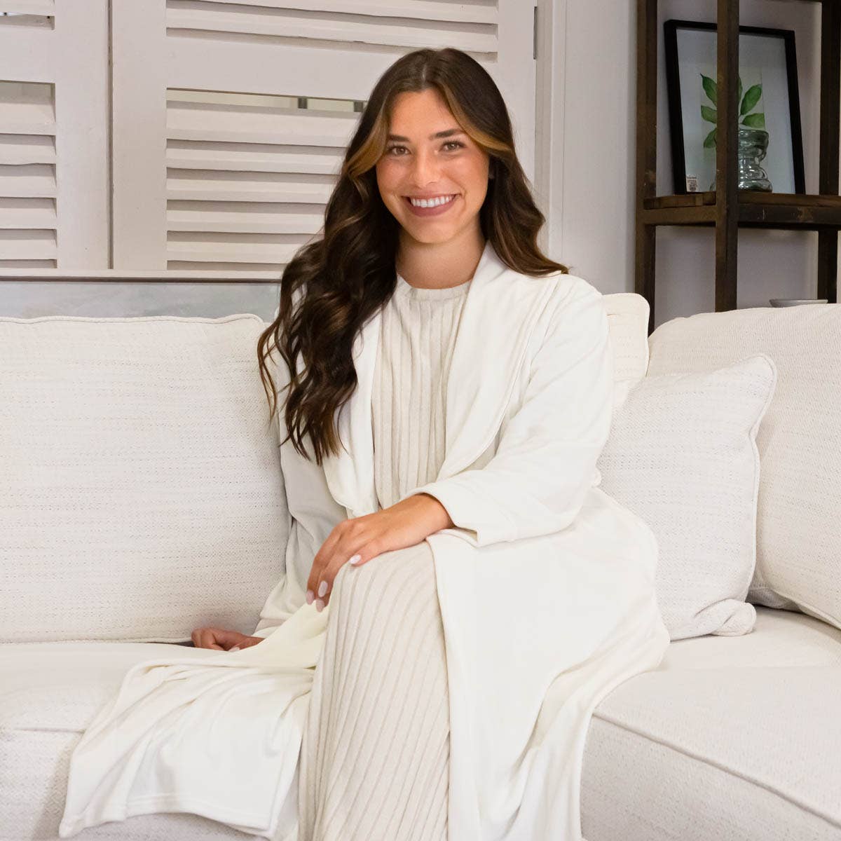 The Royal Standard – Engroshandel Morgenkåbe - Dame – Klassisk Harbin kåbe blød hvid -Asst.1