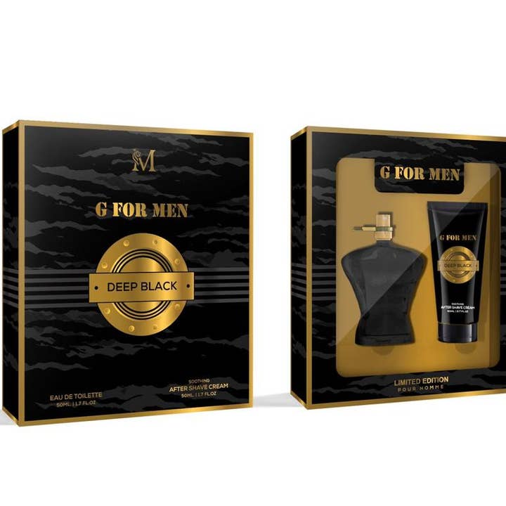 SET PARFUM G FÜR HERREN TIEFES SCHWARZ für den Großhandel von Yes Love Cosmetics
