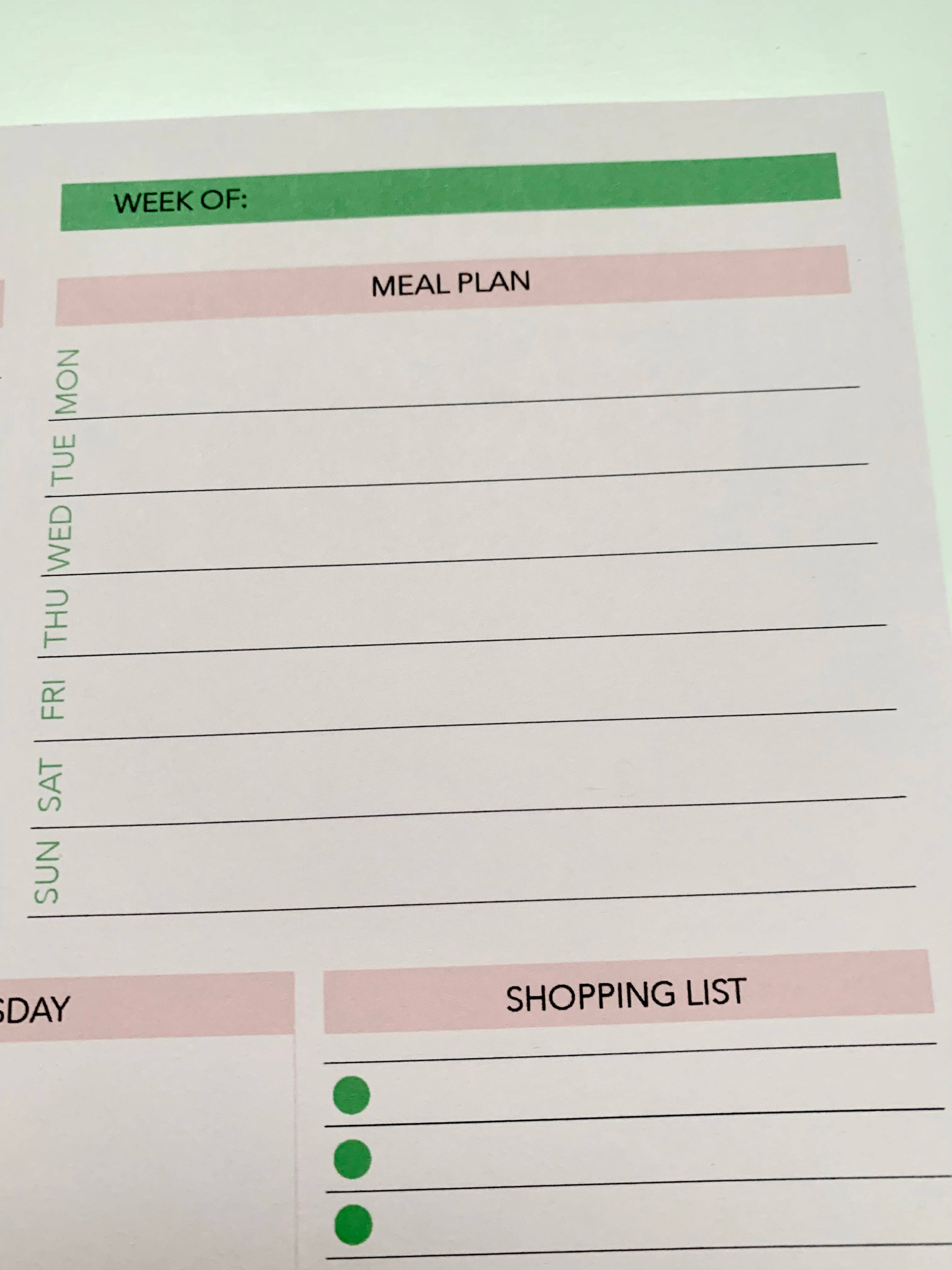 AMW the studio - Wholesale Planner - Monstera Weekly Planner 8.5"x11" Notepad3