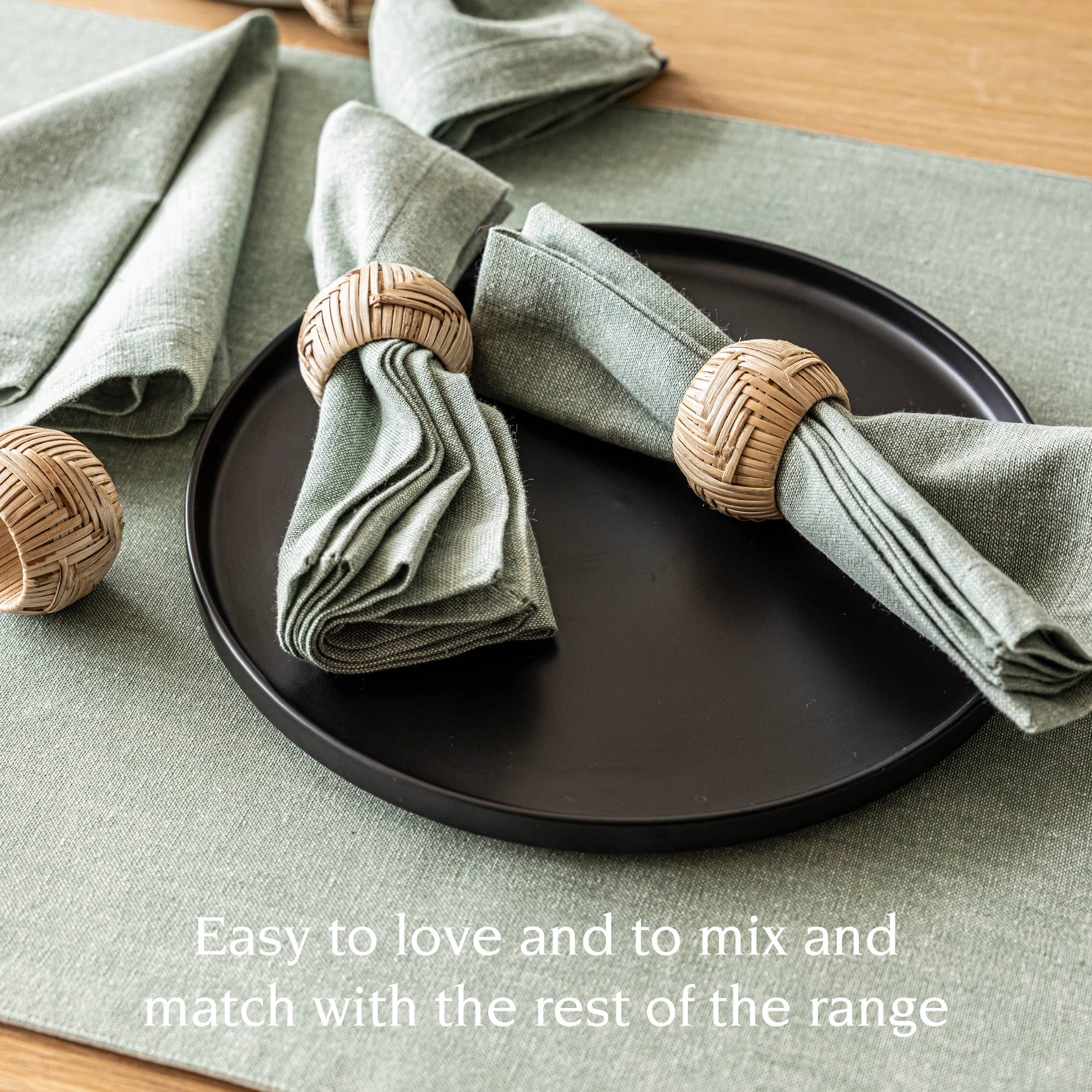 over&back - Wholesale Dinner & Cloth Napkin - Chambray Cotton Napkins – Set of 424