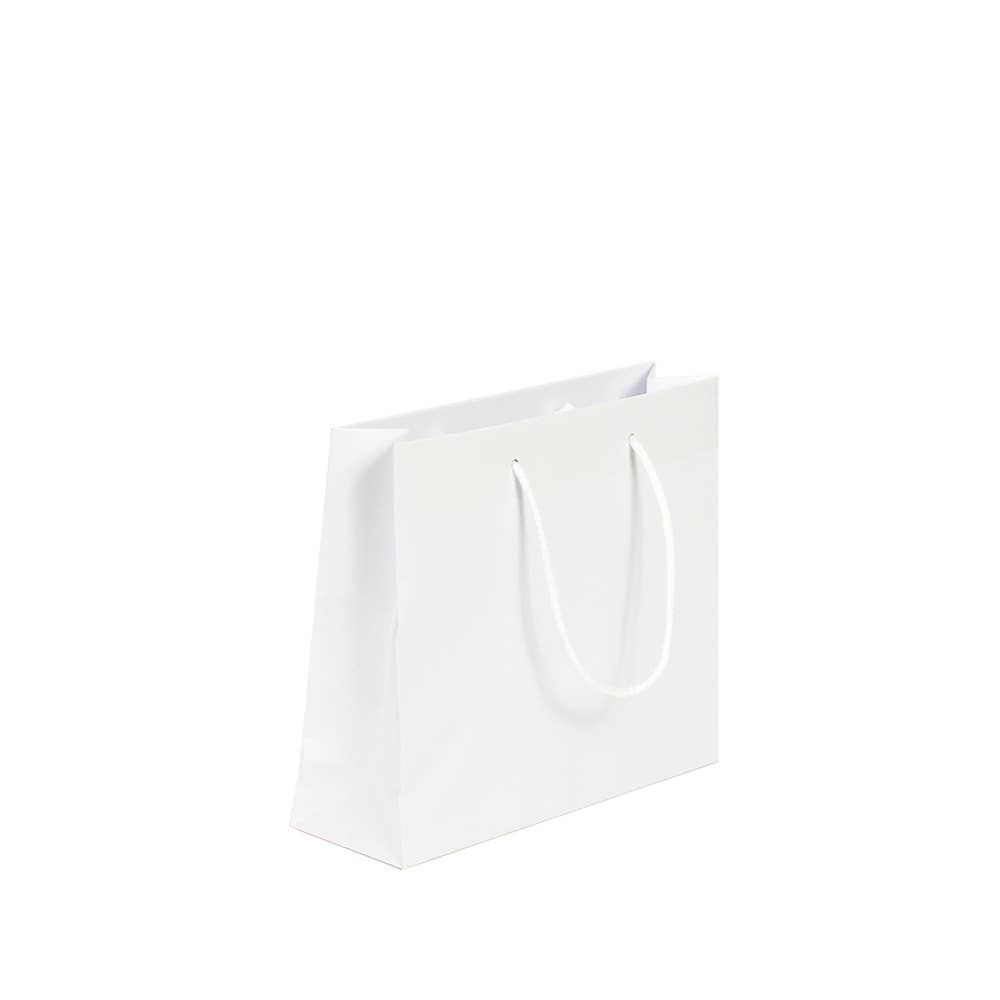 Matte White Luxury Laminated Paper Bag for wholesale on Faire2