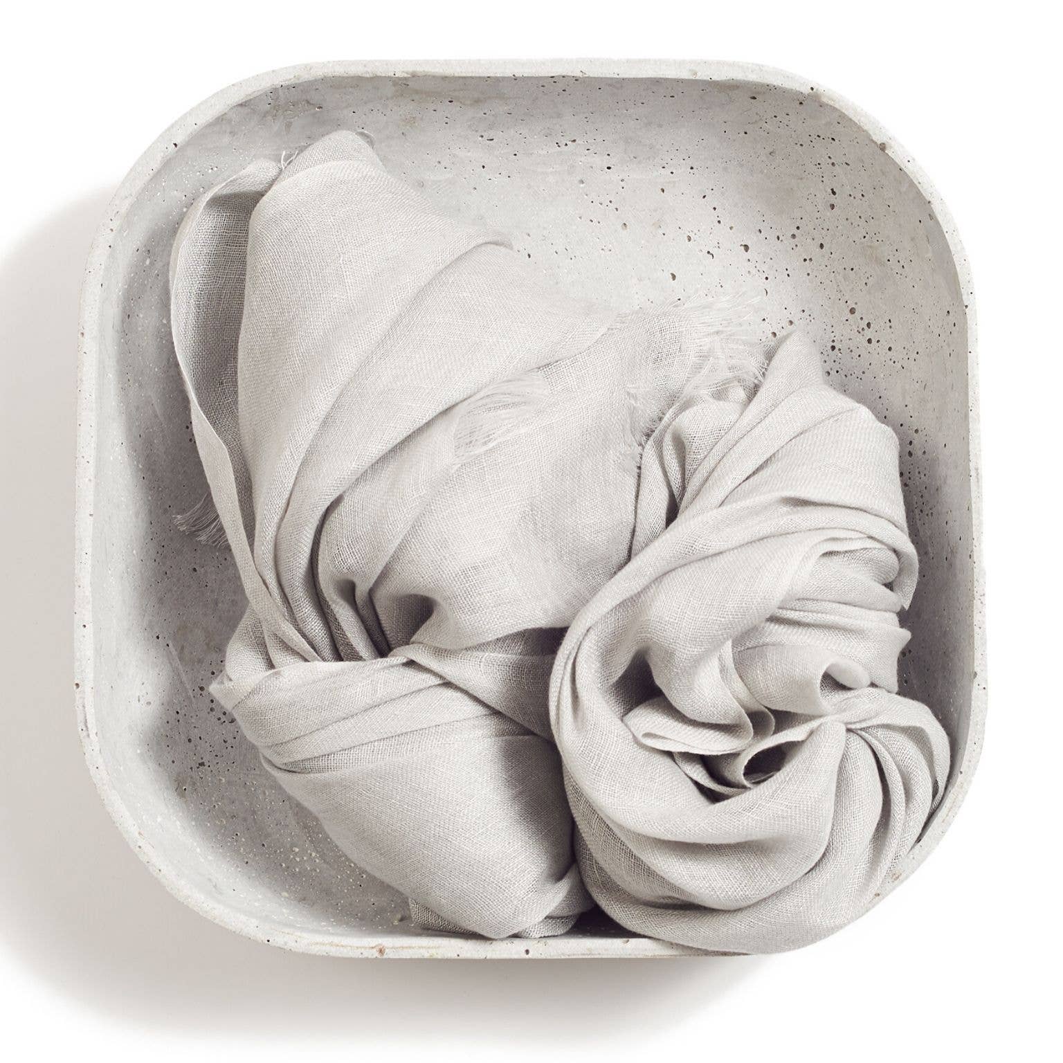 Variously – wholesale Halsduk - Dam – Pebble Soft Grey Handloom Modern Artisanal Linnehalsduk10