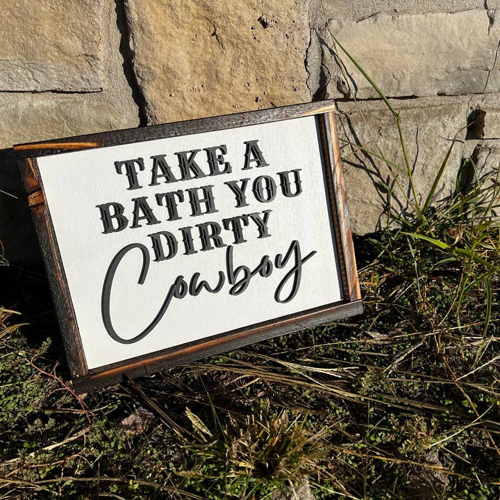 Twisted Iron Wholesale – wholesale Bathroom sign – Dirty Cowboy Decor1