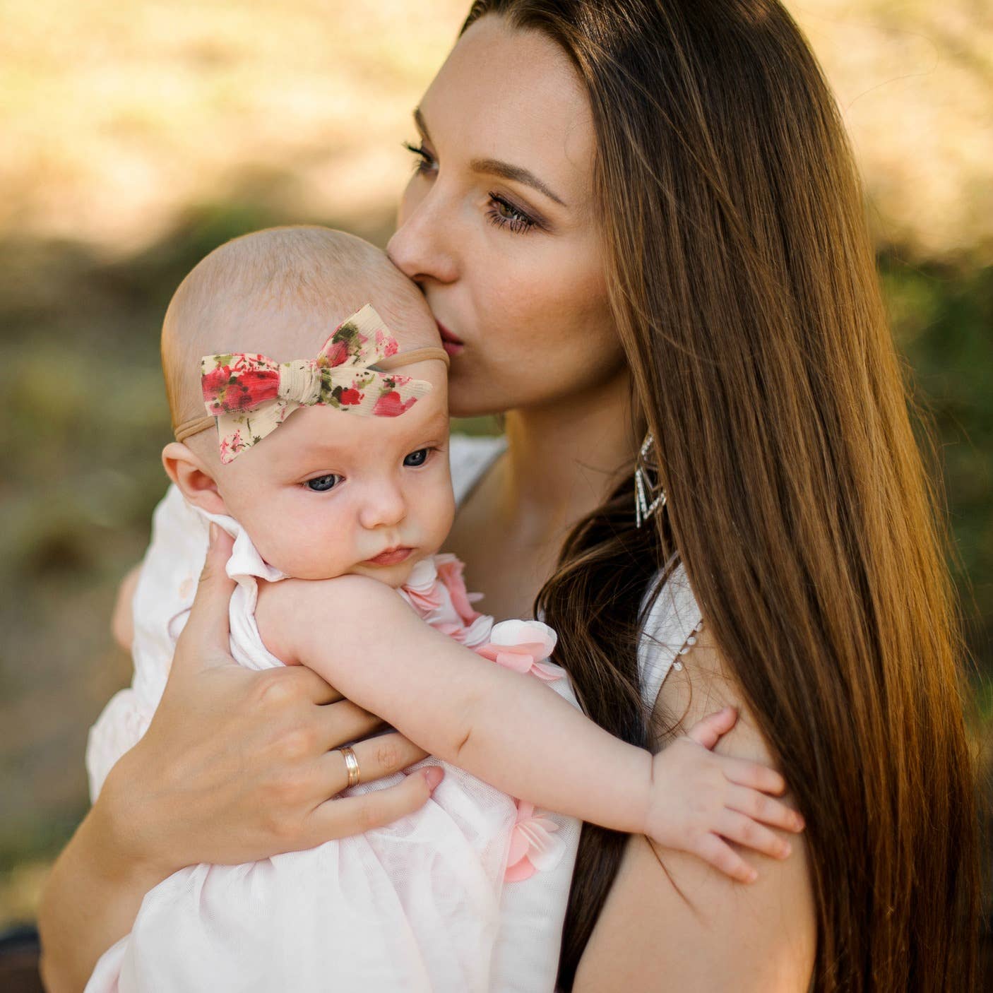 JLIKA - Wholesale Hair Bow - Baby - Baby Girl Headbands Nylon Bows Pack of 2 - Assorted Mix3