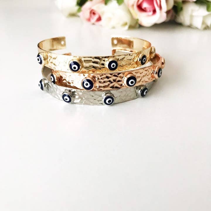 Evileyefavor – Großhandel Armreif – Armreif, Evil Eye Armband, Roségold Silber Armband