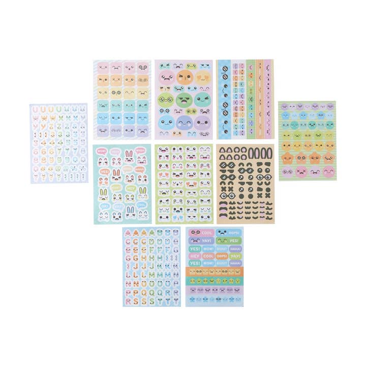 OOLY - Wholesale Sticker – Child & baby - Stickiville Stickers: Cute Expressions - Book (10 Sheets)2
