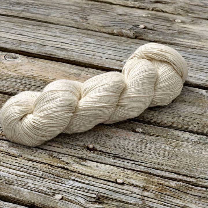 Undyed Yarn: Organic Cotton 4 Ply Knitting Yarn for wholesale by Rooster Undyed Yarns