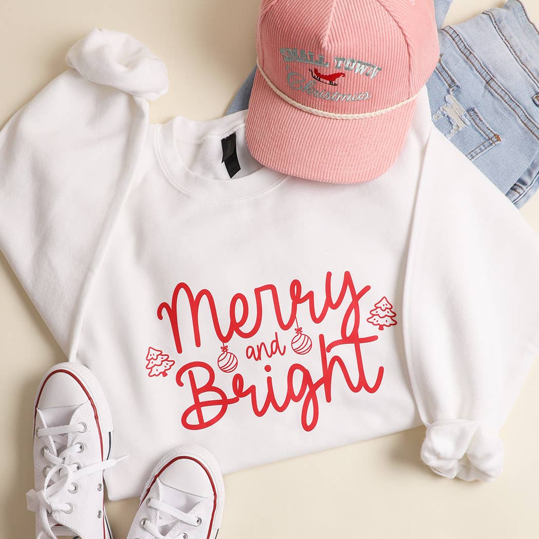 Fashion City - Wholesale Graphic Sweatshirt - Unisex - MERRY AND BRIGHT Heavyweight Fleece Sweatshirt6