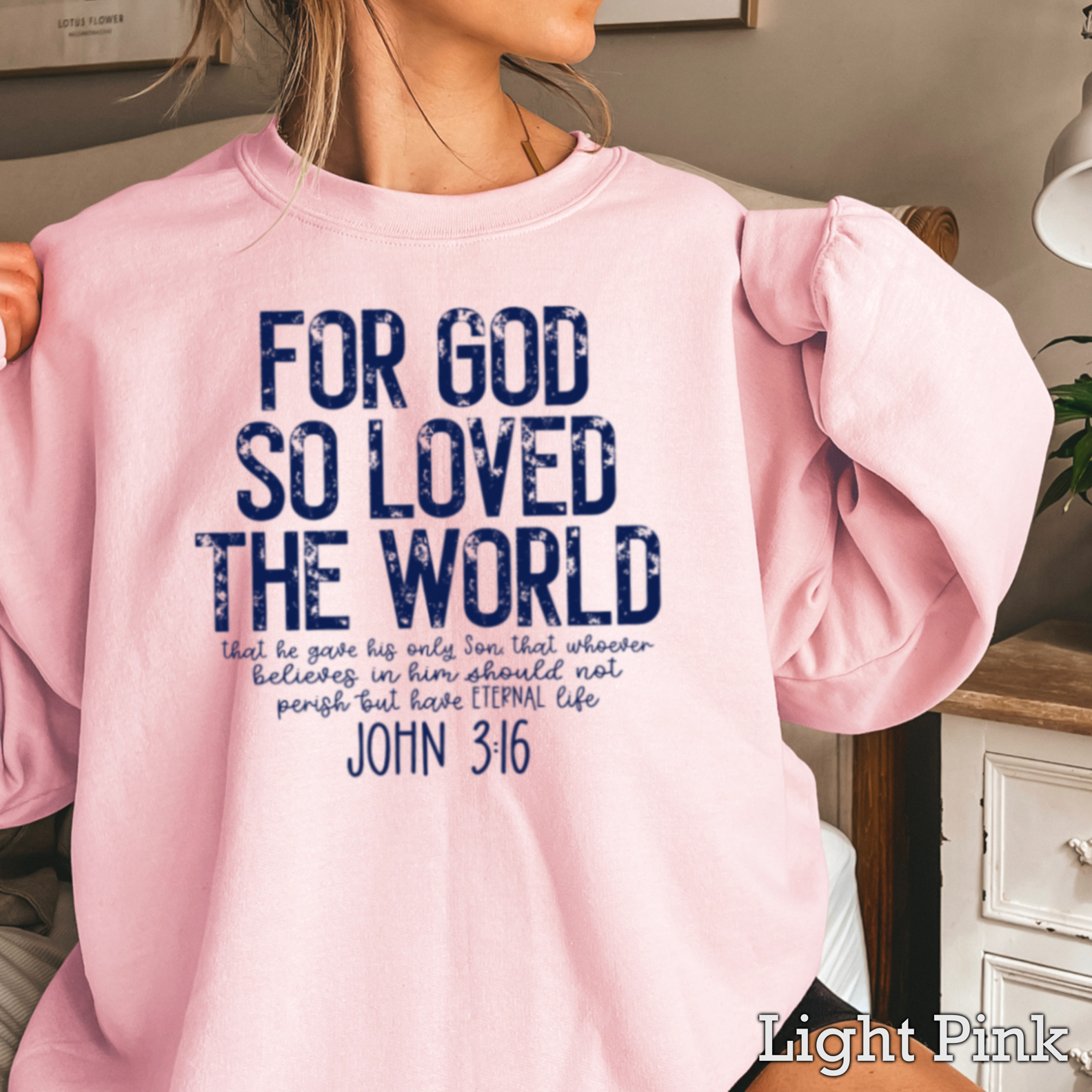 Shoppe SHC - Wholesale Graphic Sweatshirt - Women's - John 3:16 Christian Graphic Sweatshirt|Gildan12