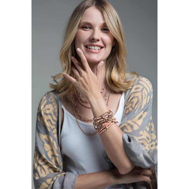 Urbanista - Wholesale Beaded Bracelet - 12 Layered Mixed Bead Stretch Bracelet Set1