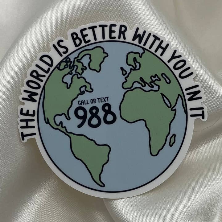 Adhesivo impermeable 988 Self Worth World | Stocking Stuffer para venta al por mayor de StellaJude