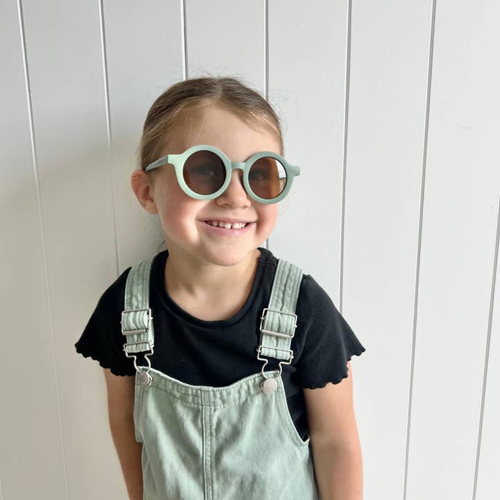Kids Unisex Sunglasses Sage for wholesale by La Luna Kids