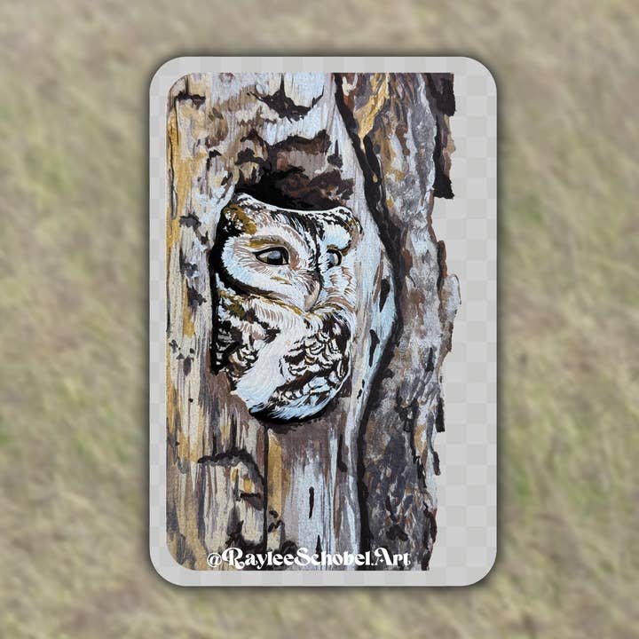 Oostelijke Schreeuwuil Vinylsticker voor wholesale door Raylee Schobel